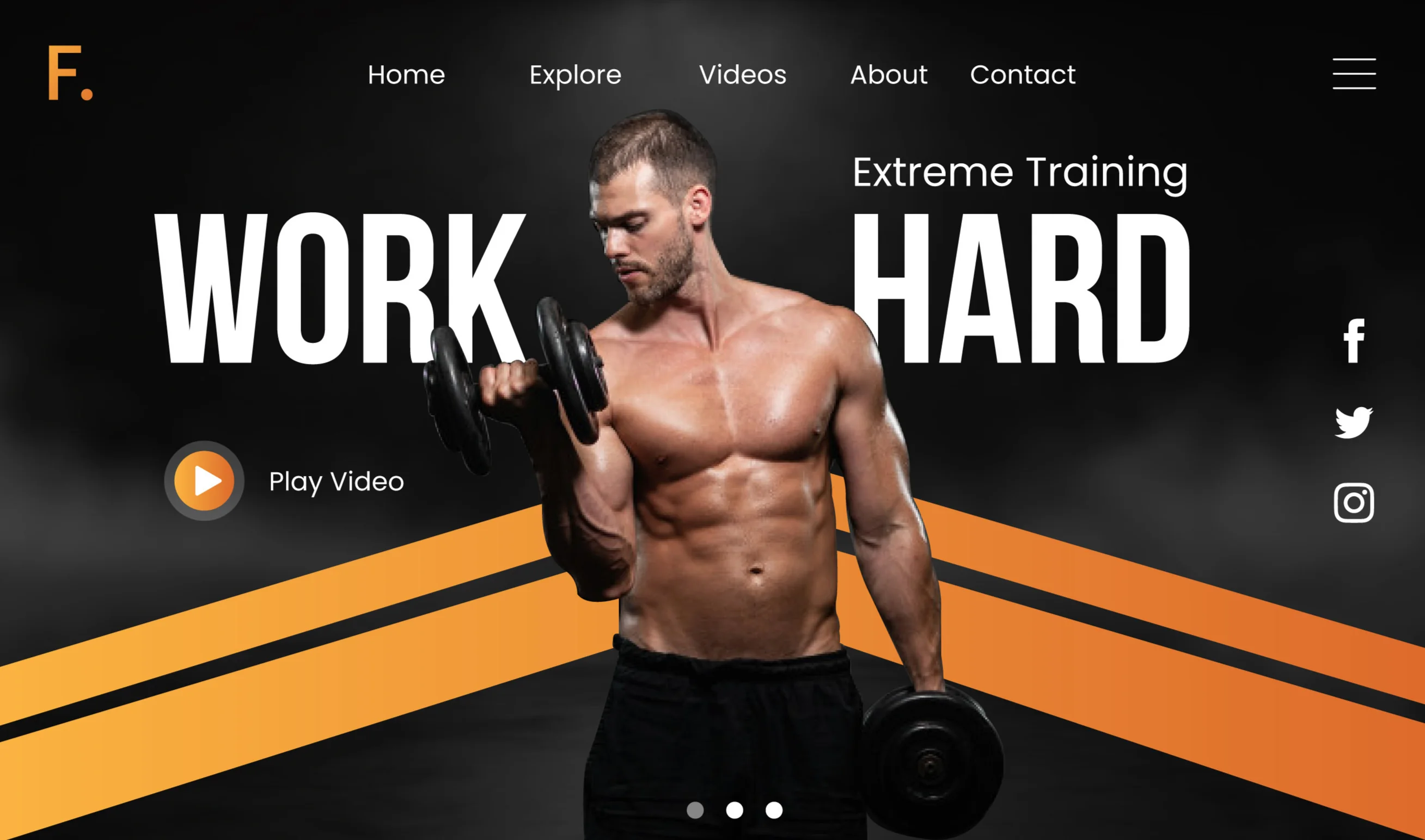 Gym website mockup